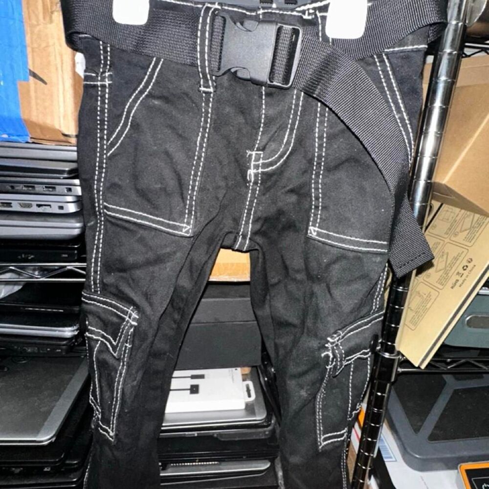 Celebrity Kids Youth Size 04 Black and White Cargo Trousers Pants